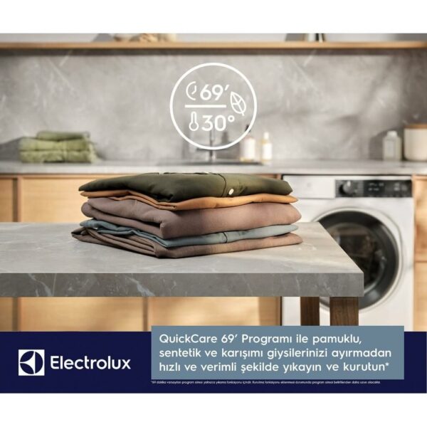 ELECTROLUX EW7W2612T 700 Serisi SteamCare D Enerji Sınıfı 10 kg Yıkama 6 kg Kurutma 1600 Devir Buharlı Kurutmalı Çamaşır Makinesi - Görsel 3