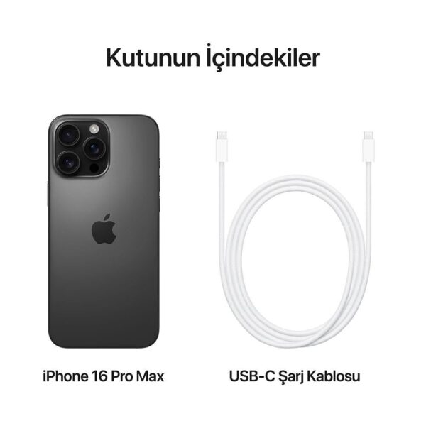 iPhone 16 Pro Max 256 GB Akıllı Telefon Siyah Titanium - Görsel 9